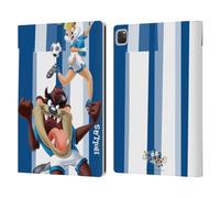 Head Case Designs Officially Licensed Looney Tunes Greece Lola & Taz Flag Graphics 1 Leather Wallet Case Compatible With Apple iPad Pro 12.9 2020/2021/2022
