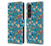 Head Case Designs Officially Licensed Looney Tunes Head Shots Patterns Leather Book Wallet Case Cover Compatible With Sony Xperia 1 VI 5G