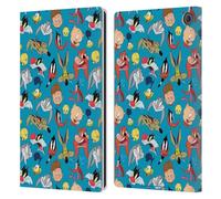 Head Case Designs Officially Licensed Looney Tunes Head Shots Patterns Leather Wallet Case Compatible With Amazon Fire Max 11 2023
