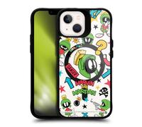 Head Case Designs Officially Licensed Looney Tunes Marvin The Martian Character Art Black Shockproof Bumper Case [Military Grade Protection] Compatible with iPhone 13 and Compatible with MagSafe