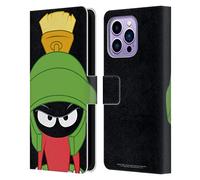 Head Case Designs Officially Licensed Looney Tunes Marvin The Martian Characters Leather Wallet Case Compatible With Apple iPhone 14 Pro Max
