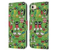 Head Case Designs Officially Licensed Looney Tunes Marvin The Martian Graphics and Characters Leather Wallet Case Compatible With Apple iPhone 7/8 / SE 2020 & 2022