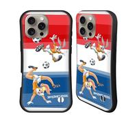 Head Case Designs Officially Licensed Looney Tunes Netherlands Lola & Bugs Bunny Flag Graphics Hybrid Case Compatible With Apple iPhone 16 Pro Max