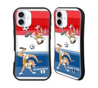 Head Case Designs Officially Licensed Looney Tunes Netherlands Lola & Bugs Bunny Flag Graphics Hybrid Case Compatible With Apple iPhone 16 Plus