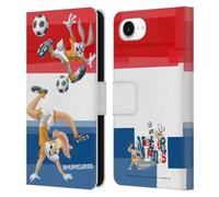 Head Case Designs Officially Licensed Looney Tunes Netherlands Lola & Bugs Bunny Flag Graphics Leather Wallet Case Compatible With Apple iPhone 16e