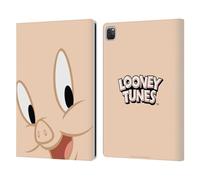 Head Case Designs Officially Licensed Looney Tunes Porky Pig Full Face Leather Wallet Case Compatible With Apple iPad Pro 12.9 2020/2021/2022