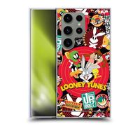 Head Case Designs Officially Licensed Looney Tunes Sticker Collage Graphics and Characters Gel Case [Military Grade Protection] Compatible with Samsung Galaxy S24 Ultra 5G and Compatible with MagSafe