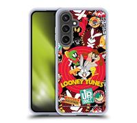 Head Case Designs Officially Licensed Looney Tunes Sticker Collage Graphics and Characters Gel Case [Military Grade Protection] Compatible with Samsung Galaxy S24 FE and Compatible with MagSafe