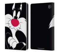 Head Case Designs Officially Licensed Looney Tunes Sylvester The Cat Characters Leather Wallet Case Compatible With Amazon Fire 7 2022