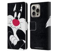 Head Case Designs Officially Licensed Looney Tunes Sylvester The Cat Characters Leather Wallet Case Compatible With Apple iPhone 16 Pro