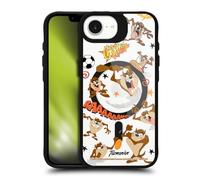 Head Case Designs Officially Licensed Looney Tunes Tasmanian Devil Character Art Black Shockproof Bumper Case [Military Grade Protection] Compatible with iPhone 16e and Compatible with MagSafe