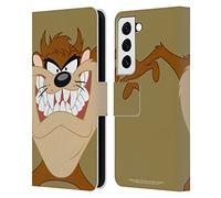 Head Case Designs Officially Licensed Looney Tunes Tasmanian Devil Characters Leather Wallet Case Compatible With Samsung Galaxy S22 5G