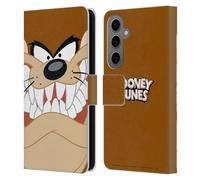 Head Case Designs Officially Licensed Looney Tunes Tasmanian Devil Full Face Leather Wallet Case Compatible With Samsung Galaxy S25