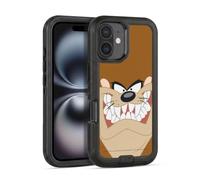 Head Case Designs Officially Licensed Looney Tunes Tasmanian Devil Full Face Ultra-Armoured Shockproof Case [Military Grade Protection] Compatible With Apple iPhone 16