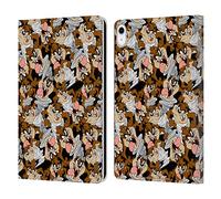 Head Case Designs Officially Licensed Looney Tunes Tasmanian Devil Patterns Leather Wallet Case Compatible With Apple iPad 10.9 2022/2025