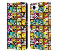 Head Case Designs Officially Licensed Looney Tunes Tiles Patterns Leather Wallet Case Compatible With Apple iPhone 16e