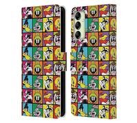 Head Case Designs Officially Licensed Looney Tunes Tiles Patterns Leather Wallet Case Compatible With Samsung Galaxy A14 5G