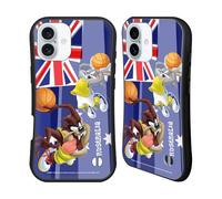 Head Case Designs Officially Licensed Looney Tunes Turkey Lola & Bugs Bunny Flag Graphics 1 Hybrid Case Compatible With Apple iPhone 16 Plus