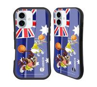 Head Case Designs Officially Licensed Looney Tunes Turkey Lola & Bugs Bunny Flag Graphics 1 Hybrid Case Compatible With Apple iPhone 16