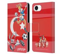 Head Case Designs Officially Licensed Looney Tunes Turkey Lola & Bugs Bunny Flag Graphics 1 Leather Wallet Case Compatible With Apple iPhone 16e