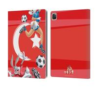 Head Case Designs Officially Licensed Looney Tunes Turkey Lola & Bugs Bunny Flag Graphics 1 Leather Wallet Case Compatible With Apple iPad Pro 12.9 2020/2021/2022