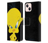 Head Case Designs Officially Licensed Looney Tunes Tweety Characters Leather Wallet Case Compatible With Apple iPhone 13