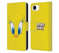 Head Case Designs Officially Licensed Looney Tunes Tweety Full Face Leather Wallet Case Compatible With Apple iPhone 16e