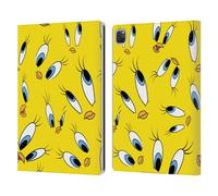 Head Case Designs Officially Licensed Looney Tunes Tweety Patterns Leather Wallet Case Compatible With Apple iPad Pro 13 M4 2024