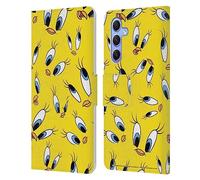 Head Case Designs Officially Licensed Looney Tunes Tweety Patterns Leather Wallet Case Compatible With Samsung Galaxy A34 5G