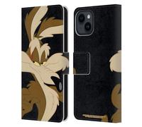 Head Case Designs Officially Licensed Looney Tunes Wile E. Coyote Characters Leather Wallet Case Compatible With Apple iPhone 15