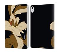 Head Case Designs Officially Licensed Looney Tunes Wile E. Coyote Characters Leather Wallet Case Compatible With Apple iPad 10.9 2022/2025