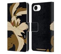 Head Case Designs Officially Licensed Looney Tunes Wile E. Coyote Characters Leather Wallet Case Compatible With Apple iPhone 16e