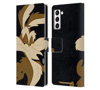 Head Case Designs Officially Licensed Looney Tunes Wile E. Coyote Characters Leather Wallet Case Compatible With Samsung Galaxy S21+ 5G