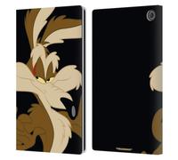 Head Case Designs Officially Licensed Looney Tunes Wile E. Coyote Characters Leather Wallet Case Compatible With Amazon Fire Max 11 2023