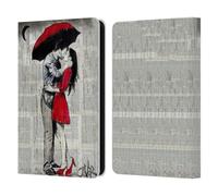 Head Case Designs Officially Licensed LouiJoverArt A New Kiss 2 Red Ink Leather Wallet Case Compatible With Amazon Kindle 11th Gen 6in 2022