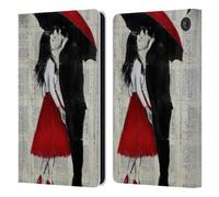 Head Case Designs Officially Licensed LouiJoverArt A New Kiss Red Ink Leather Wallet Case Compatible With Amazon Fire 7 2022