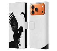 Head Case Designs Officially Licensed LouiJoverArt Angel Black And White Leather Wallet Case Compatible With Apple iPhone 17 Pro Max
