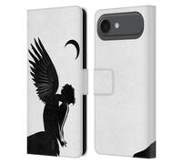 Head Case Designs Officially Licensed LouiJoverArt Angel Black And White Leather Wallet Case Compatible With Apple iPhone 17 Air