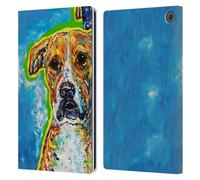 Head Case Designs Officially Licensed Mad Dog Art Gallery Boxer Dog 5 Leather Wallet Case Compatible With Amazon Fire Max 11 2023