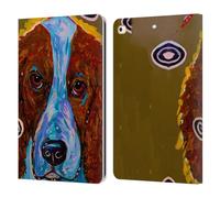 Head Case Designs Officially Licensed Mad Dog Art Gallery Brown English Setter Dogs Leather Wallet Case Compatible With Apple iPad 9.7 2017 / iPad 9.7 2018