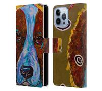 Head Case Designs Officially Licensed Mad Dog Art Gallery Brown English Setter Dogs Leather Wallet Case Compatible With Apple iPhone 13 Pro Max