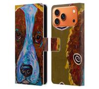 Head Case Designs Officially Licensed Mad Dog Art Gallery Brown English Setter Dogs Leather Wallet Case Compatible With Apple iPhone 17 Pro Max