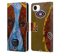 Head Case Designs Officially Licensed Mad Dog Art Gallery Brown English Setter Dogs Leather Wallet Case Compatible With Apple iPhone 16e
