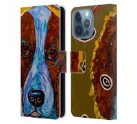 Head Case Designs Officially Licensed Mad Dog Art Gallery Brown English Setter Dogs Leather Wallet Case Compatible With Apple iPhone 13 Pro