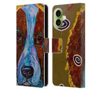 Head Case Designs Officially Licensed Mad Dog Art Gallery Brown English Setter Dogs Leather Wallet Case Compatible With Apple iPhone 17