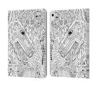 Head Case Designs Officially Licensed Mad Dog Art Gallery Canine Love B&W Doodle Leather Wallet Case Compatible With Apple iPad Air 13 2024/2025