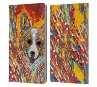 Head Case Designs Officially Licensed Mad Dog Art Gallery Corgi Dog 5 Leather Wallet Case Compatible With Amazon Fire Max 11 2023