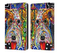 Head Case Designs Officially Licensed Mad Dog Art Gallery Foxie Dogs 2 Leather Wallet Case Compatible With Amazon Fire 7 2022