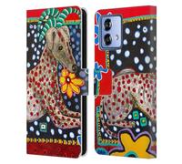 Head Case Designs Officially Licensed Mad Dog Art Gallery Greyhound Dogs 2 Leather Book Wallet Case Cover Compatible With Motorola Moto G84 5G