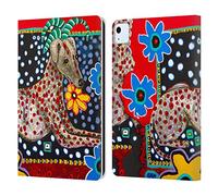 Head Case Designs Officially Licensed Mad Dog Art Gallery Greyhound Dogs 2 Leather Wallet Case Compatible With Apple iPad Air 11 2020/2022/2024/2025